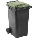Anthrazitfarbene Mülltonnen 201l - 300l aus HDPE mit Deckel 