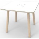 Weiße pure position Growing Table Design Tische aus Birkenholz höhenverstellbar Breite 0-50cm, Höhe 0-50cm, Tiefe 0-50cm 