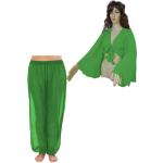 Grüne Bauchtänzerinnen-Kostüme aus Chiffon für Damen Größe S 