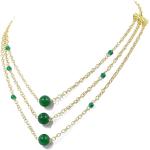 Silberne Halsketten & Halsschmuck vergoldet aus Gold mit Jade 