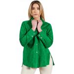 Reduzierte Grüne D'arienzo Lederhemden aus Veloursleder für Damen 