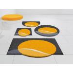 Gelbe Grund Runde Runde Badteppiche 70 cm aus Acryl schnelltrocknend 