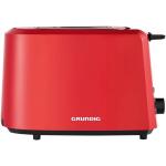 Grundig Toaster TA 4620 R, 2 kurze Schlitze, für 2 Scheiben, 850 W, Memory-Funktion, Kabelaufwicklung, rot