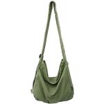 Armeegrüne Vintage Hobo Bags mit Reißverschluss für Damen 