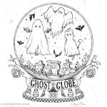 Weiße Gothic Supernatural Dekoration mit Halloween-Motiv aus Kunststoff 