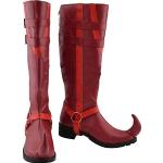 GSFDHDJS Cosplay Stiefel Schuhe for Blue Exorcist Mephisto Pheles red