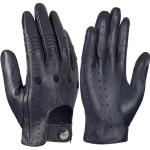 Marineblaue Touchscreen-Handschuhe aus Leder für Herren Größe L für den für den Sommer 