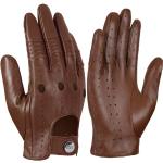 Braune Touchscreen-Handschuhe aus Leder für Herren Übergrößen für den für den Sommer 