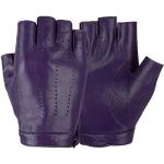 Violette Fingerlose Handschuhe & Halbfinger-Handschuhe aus Leder für Damen Größe M 