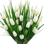 Weiße Künstliche Tulpen aus Kunststoff 