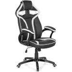 Weiße Moderne hjh Office Gaming Stühle & Gaming Chairs aus Kunstleder mit Armlehne 