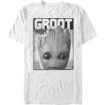Weiße Kurzärmelige Guardians of the Galaxy Groot T-Shirts aus Baumwolle Größe XXL 