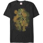 Schwarze Kurzärmelige Guardians of the Galaxy Groot T-Shirts aus Baumwolle Größe M 