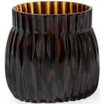 Braune 18 cm GUAXS Runde Vasen & Blumenvasen mundgeblasen 
