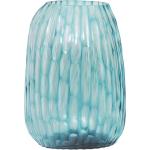 Petrolfarbene Moderne 21 cm GUAXS Runde Vasen & Blumenvasen aus Glas 