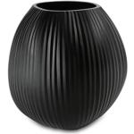 Schwarze 24 cm GUAXS Runde Vasen & Blumenvasen 21 cm mundgeblasen 