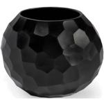 Schwarze 19 cm GUAXS Runde Vasen & Blumenvasen mundgeblasen 