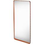 Braune Moderne Gubi Rechteckige Badspiegel & Badezimmerspiegel 70 cm aus Leder 