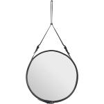 Reduzierte Schwarze Moderne Gubi Runde Badspiegel & Badezimmerspiegel 70 cm aus Leder 