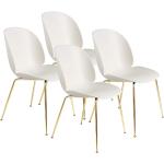 Reduzierte Alabasterfarbene Moderne Gubi Designer Stühle matt aus Metall Breite 50-100cm, Höhe 50-100cm, Tiefe 50-100cm 4-teilig 
