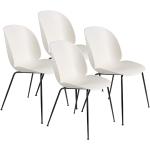 Reduzierte Alabasterfarbene Moderne Gubi Designer Stühle matt aus Metall Breite 50-100cm, Höhe 50-100cm, Tiefe 50-100cm 4-teilig 