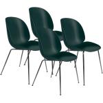 Reduzierte Dunkelgrüne Moderne Gubi Designer Stühle aus Chrom Breite 50-100cm, Höhe 50-100cm, Tiefe 50-100cm 4-teilig 