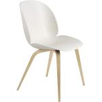 Reduzierte Alabasterfarbene Moderne Gubi Designer Stühle lackiert aus Eiche Breite 50-100cm, Höhe 50-100cm, Tiefe 50-100cm 