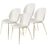 Reduzierte Alabasterfarbene Moderne Gubi Designer Stühle aus Kunststoff Breite 50-100cm, Höhe 50-100cm, Tiefe 50-100cm 4-teilig 