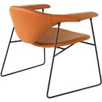 Braune Moderne Gubi Loungestühle pulverbeschichtet aus Leder gepolstert Breite 50-100cm, Höhe 50-100cm, Tiefe 50-100cm 