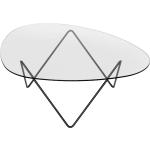 Reduzierte Schwarze Moderne Gubi Ovale Ovale Couchtische aus Glas Breite 100-150cm, Höhe 100-150cm, Tiefe 0-50cm 