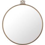 Goldene Minimalistische Gubi Runde Badspiegel & Badezimmerspiegel 60 cm aus Messing 