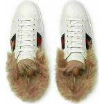 Gucci Ace Bee Fur Fell Unisex Mens Womens Shoes Schuhe Sneakers Turnschuhe 41.5
