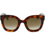 Gucci, Acetat-Sonnenbrille mit rundem Gestell und Stern Braun, Damen, Größe: One size