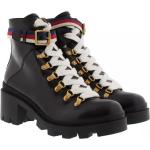 Gucci Boots & Stiefeletten - Leather Ankle Boot With Sylvie Web - Gr. 40 (EU) - in Schwarz - für Damen