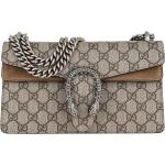 Reduzierte Braune Gucci Supreme Damenschultertaschen & Damenshoulderbags aus Canvas klein 