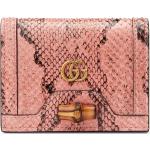 Pinke Gucci Damenbrieftaschen aus Schlangenleder 