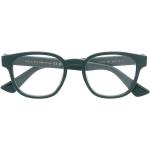 Dunkelgrüne Gucci Rechteckige Herrenbrillengestelle aus Acetat 