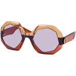 Braune Gucci Quadratische Kunststoffsonnenbrillen für Damen 