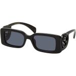 Schwarze Gucci Rechteckige Rechteckige Sonnenbrillen aus Kunststoff für Damen 
