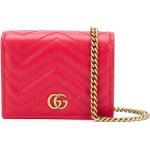 Gucci 'GG Marmont' Portemonnaie mit Logo - Rot