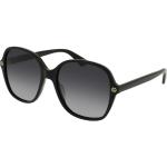 Schwarze Gucci Rechteckige Sonnenbrillen aus Kunststoff für Damen 
