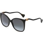 Gucci GG1010S Damen-Sonnenbrille Vollrand Butterfly Kunststoff-Gestell, schwarz