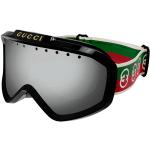 Gucci GG1210S - 001 - Brillenform: gecurved, Skibrille | Glasfarbe: Silberverspiegelt | Rahmenfarbe: Grün, Rot, Schwarz, Weiß |