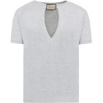 Reduzierte Graue Melierte Gucci T-Shirts aus Baumwolle für Herren Größe XL 