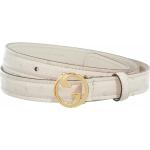 Gucci Gürtel - Narrow Gucci Blondie Belt IN Leather - Gr. 80 - in Creme - für Damen