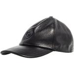Gucci Mützen - Leather Baseball Hat With Double G - Gr. S - in Schwarz - für Damen