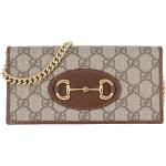 Gucci Portemonnaie - Horsebit Wallet On Chain Leather - Gr. unisize - in Braun - für Damen