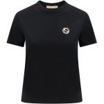 Schwarze Kurzärmelige Gucci T-Shirts aus Baumwolle für Damen Größe L 