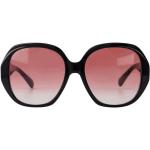Reduzierte Schwarze Gucci Rechteckige Rechteckige Sonnenbrillen für Damen 
