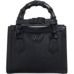 Schwarze Gucci Lederhandtaschen aus Leder für Damen mini 